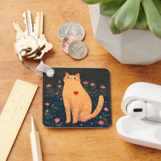 The Love of a Cat, a Charles Dickens' Quote キーホルダー (デスク)