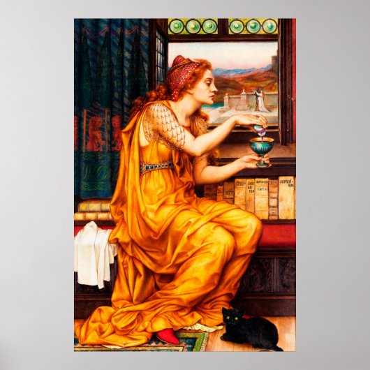 The Love Potion by Evelyn de Morgan ポスター (正面)