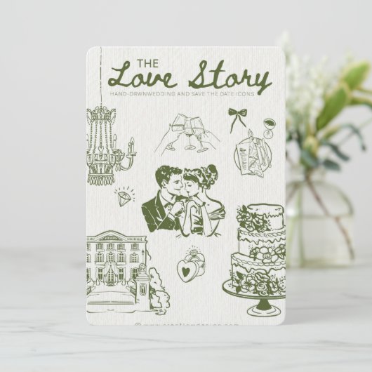 💍the love story invitation 招待状 (スタンド正面)