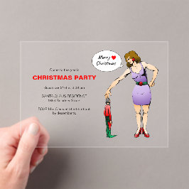 The lovely woman's Christmas party アクリル招待状