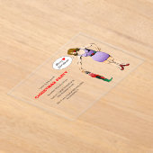 The lovely woman's Christmas party アクリル招待状 (レイダウン)