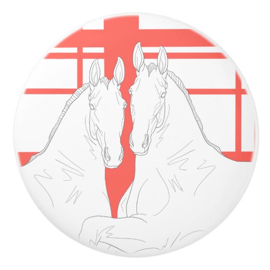 The Lovers Horses Ceramic Knob セラミックノブ (正面)