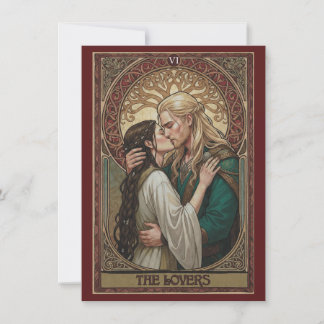 The Lovers Tarot Art Flat Thank You Card  サンキューカード