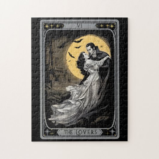 The Lovers Tarot Card – Gothic Vampire Dracula and ジグソーパズル (縦)