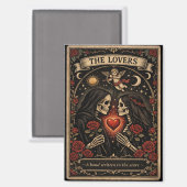 The Lovers Tarot Gothic Valentine Magnet  マグネット (正面/裏面)