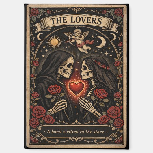 The Lovers Tarot Gothic Valentine Magnet  マグネット (正面)