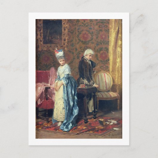 The Lovers' Tiff, 1872 (パネル上の油) ポストカード (正面)