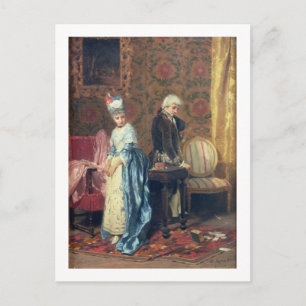 The Lovers' Tiff, 1872 (パネル上の油) ポストカード
