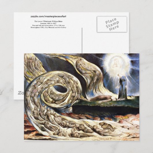 The Lovers' Whirlwind, William Blake ポストカード (正面/裏面)