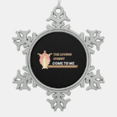 The Loving Christ Come To Me スノーフレークピューターオーナメント (正面)