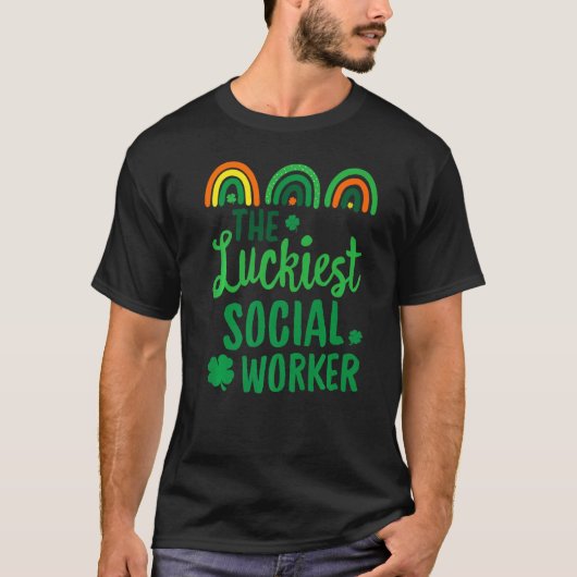The Luckkiest Social Worker St Patrick's Day Lucky Tシャツ (正面)