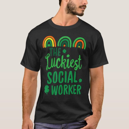 The Luckkiest Social Worker St Patrick's Day Lucky Tシャツ (正面)