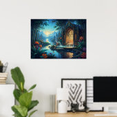 The Luminous Temple by the River ポスター (ホームオフィス)