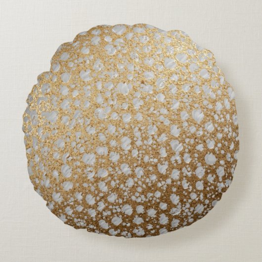 The Luxury of Gold Pattern, Modern, Trendy,Elegant ラウンドクッション (正面)