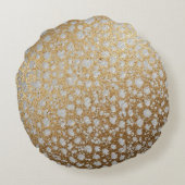 The Luxury of Gold Pattern, Modern, Trendy,Elegant ラウンドクッション (裏面)