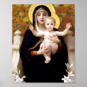 The Madonna Of Lilies William Adolphe Bouguereau ポスター (正面)