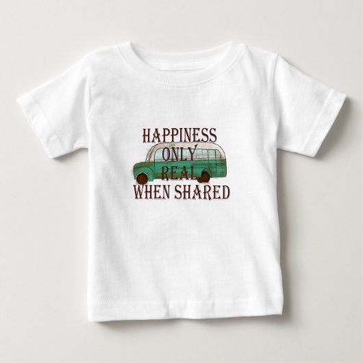 The Magic Bus: 共有してこそ幸せは本物 - ベビーTシャツ (正面)