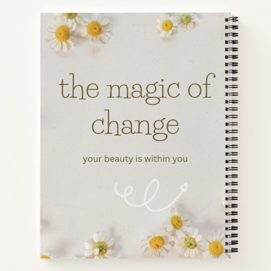 the magic change . inspirational notebook ノートブック (裏面)
