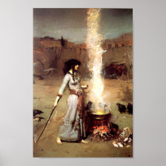 The Magic Circle John William Waterhouse ポスター