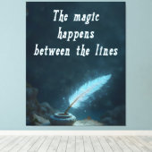 "The magic happens between the lines" キャンバスプリント (インサイチュ (ウッドフロア))