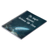 "The magic happens between the lines" ノートブック (左側)