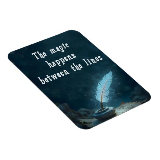 "The magic happens between the lines" マグネット (右側)