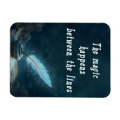 "The magic happens between the lines" マグネット (横)