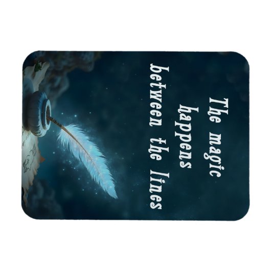 "The magic happens between the lines" マグネット (横)