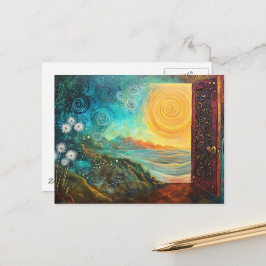 The magical garden portal doorway ポストカード (正面/裏面インサイチュ)