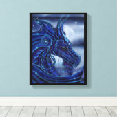 The "Magical Nigh"ドラゴンファンタジーby Renee Lavoie キャンバスプリント (インサイチュ (ウッドフロア))