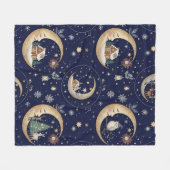 The Magical night before Christmas フリースブランケット (正面(横))