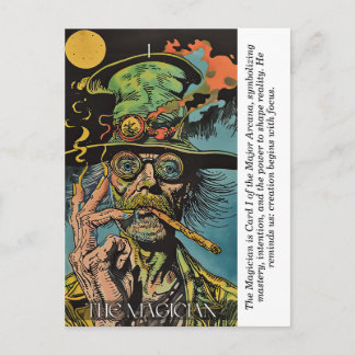 The Magician Tarot Retro Mystical Major Arcana Art ポストカード