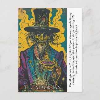 The Magician Tarot Vintage Mystical Major Arcana ポストカード