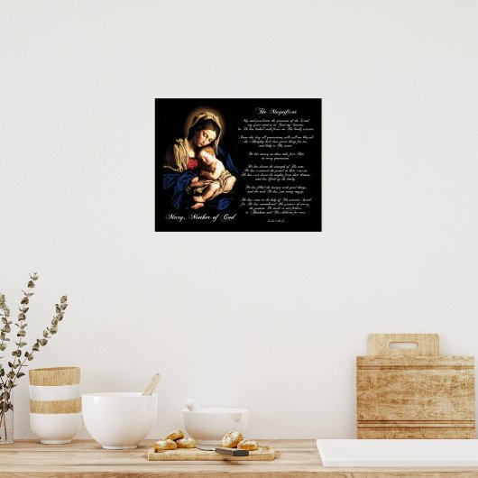 The Magnificat - Madonna and Child Custom Poster ポスター (キッチン)