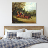 The Mail 王室の Coach with Passers (canvaの油) キャンバスプリント (インサイチュ (寝室))
