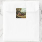 The Mail 王室の Coach with Passers (canvaの油) スクエアシール (バッグ)