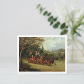 The Mail 王室の Coach with Passers (canvaの油) ポストカード (スタンド正面)