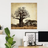THE MAJESTIC BAOBAB TREE of AFRICA ポスター (ホームオフィス)