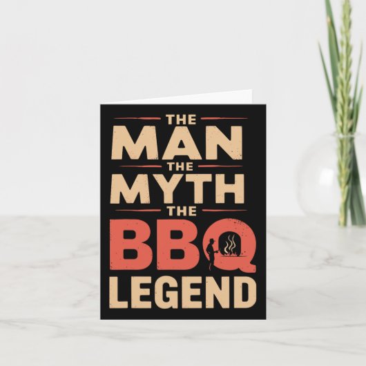 The Man おもしろい The Myth The Bbq Legend Fanteers Day カード (正面)