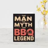 The Man おもしろい The Myth The Bbq Legend Fanteers Day カード (黄色い花)