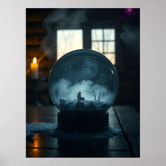 The Man in the Globe – Mystical Surreal Wall Tapes ポスター