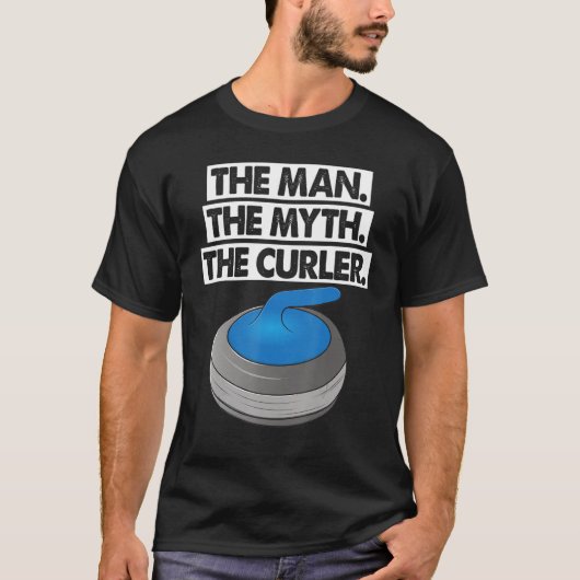 The Man Myth Curler Curling Men World's Greatest C Tシャツ (正面)