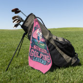 The Man Myth Golfing Legend Funny Flamingo Golf ゴルフタオル (グリーン)