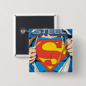 The Man of Steel #1 Collector's Edition 缶バッジ (正面&裏面)