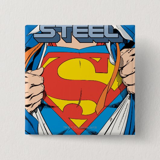 The Man of Steel #1 Collector's Edition 缶バッジ (正面)