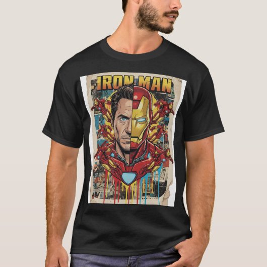 The Man & The Machine: A Pop Art Hero Tシャツ (正面)