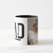 The Man The Myth Daddy The Legend black photo Mug マグカップ (中央)