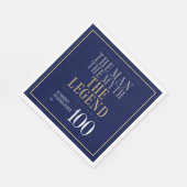 The Man The Myth The Legend 100th Birthday スタンダードランチョンナプキン (角)