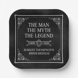 The Man The Myth The Legend 100th Birthday ペーパープレート