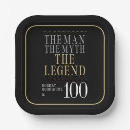 The Man The Myth The Legend 100th Birthday ペーパープレート